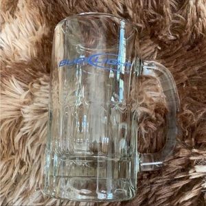 Vintage Bud Light Heavy Glass Beer Mug With Handle Barware
